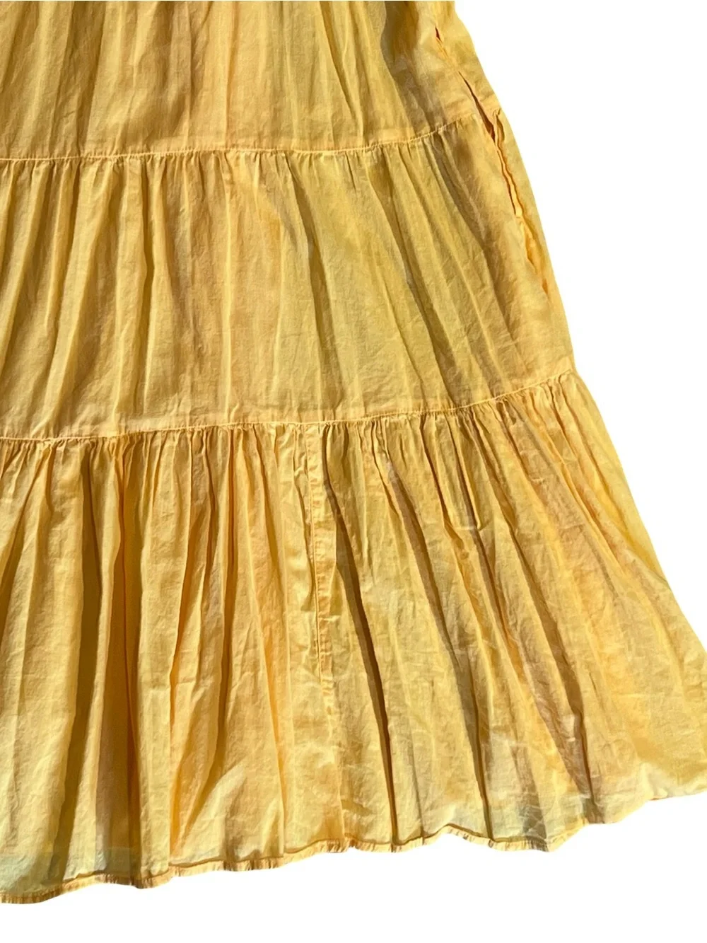 Sundance Yellow Tiered Midi Dress - Picture 5 of 13